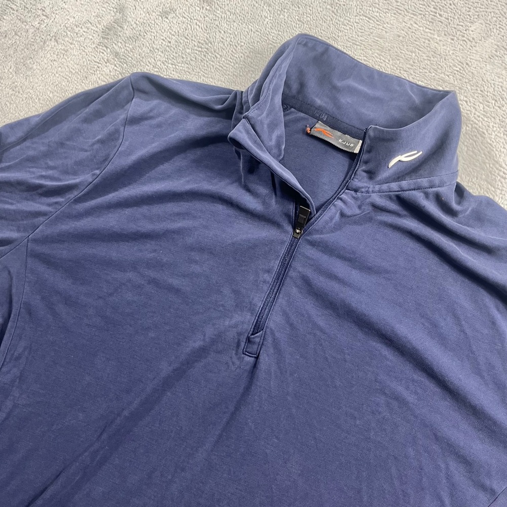 KJUS Men Kallen Half-Zip Pullover Navy Blue UPF 50+ Golf Top K00468 Size 50 M